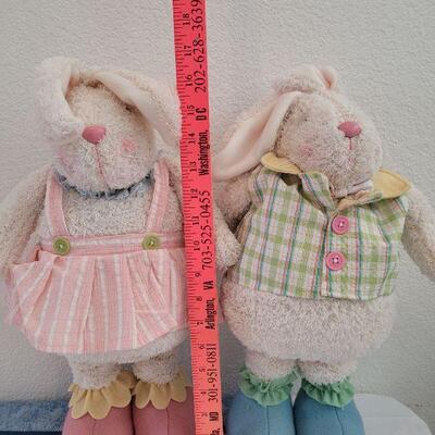 Lot 47: (2) New Standing Stoft Deco Bunnies 