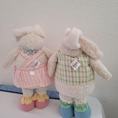 Lot 47: (2) New Standing Stoft Deco Bunnies 