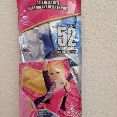 Lot 49: New Barbie Kite, Disney Princess Book with Activities, Precious Moments Prayer Bear and Disney Jump Rope 