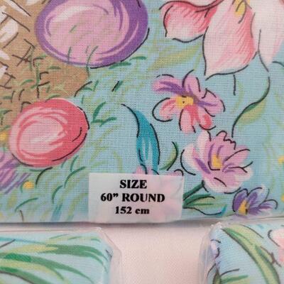 Lot 50: New Bardwil Easter Tablecloth & (2) New Dinner Napkin Sets