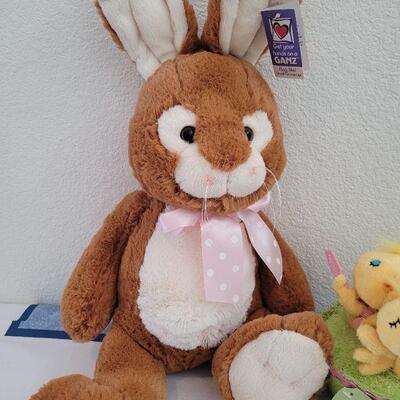 Lot 52:  New Ganz Plush Bunny & Animated Chicks