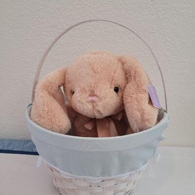 Lot 53: New Easter Basket with Plush Bunny, Mickey Activity Pad, Stickers, Slinky and Bath Toys