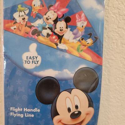 Lot 61: New Mickey Mouse Kite, Pool Toys and Hallmark Soft Duck Plushie 