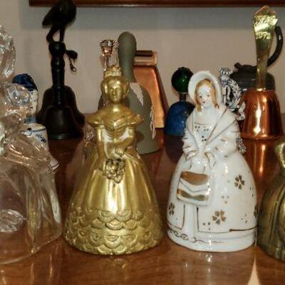 Four Vintage Lady Women Bells