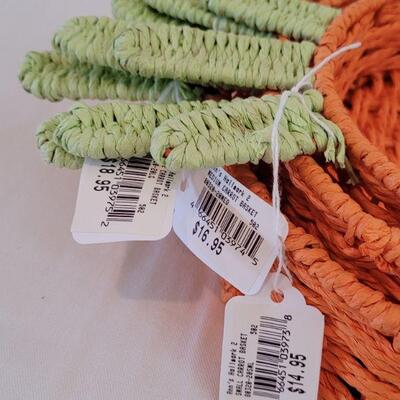 Lot 78: New Carrot Nesting Baskets and Flocked Bunnies & Chicks