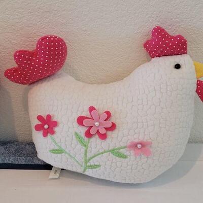 Lot 97: (2) New Spring Chicken Plush Deco