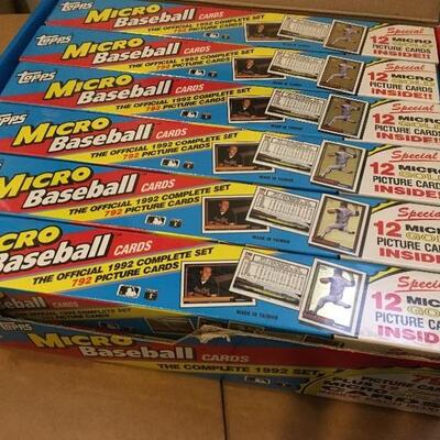 1992 TOPPS Micro Picture Card Case Lot of 12 Baseball Sets. LOT 35
