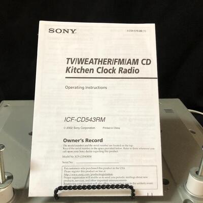 Lot 38 - Sony Kitchen Clock Radio