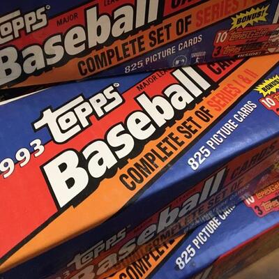 TOPPS 1993 Lot of 6 Complete Sets Unopened 4800+ Baseball Cards. LOT 37