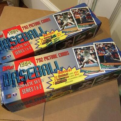 Pair of TOPPS 1994 Series 1 & 2 Complete Sets Unopened 1500+ Baseball Cards. LOT 39