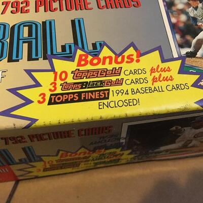 Pair of TOPPS 1994 Series 1 & 2 Complete Sets Unopened 1500+ Baseball Cards. LOT 39