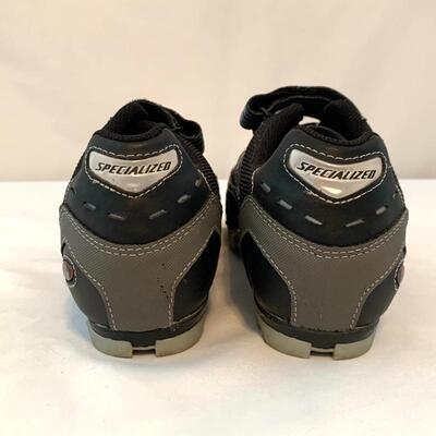 Lot 58 - Menâ€™s Size 12 Specialized Body Geometry Biking Shoes with Shimano Cleats and Shimano Pedals
