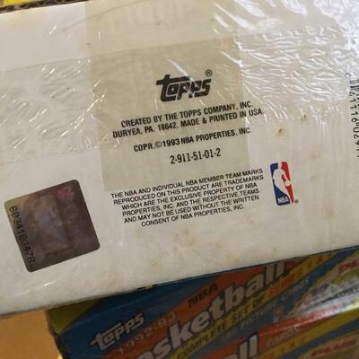 TOPPS 1992-93 Lot of 9 Complete Basketball Series 1 & 2 Sets Unopened 3500+ NBA Cards. LOT 43