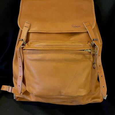 Beckmann Vintage Made in Norway Leather Backpack Bag