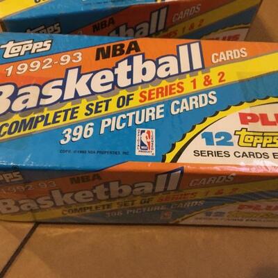 TOPPS 1992-93 Lot of 2 Complete Basketball Series 1 & 2 Sets Unopened 750+ NBA Cards. LOT 45