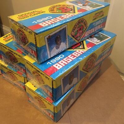 1990 BOWMAN Lot of 5 Complete Sets Unopened 2500+ Baseball Cards. LOT 47