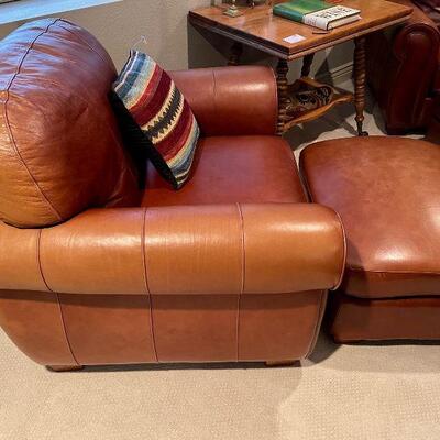 LANE Leather Lounge Chair & Ottoman #2