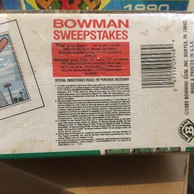 1990 BOWMAN Lot of 5 Complete Sets with 1989 Comeback Edition. Unopened Baseball Cards. LOT 48