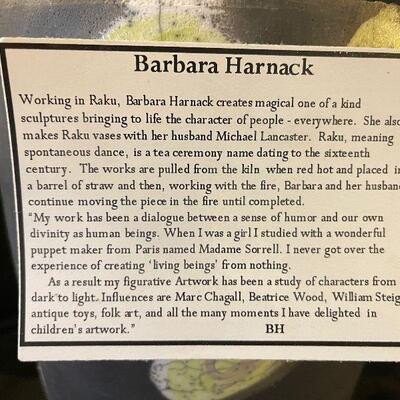 Raku Vase Signed Barbara Harnack