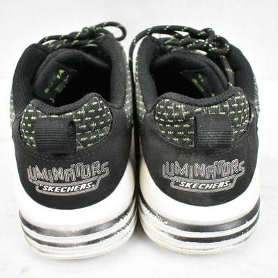 Skechers Luminators Tennis Shoes, Black & Green, Size 6
