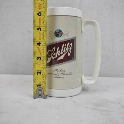 Budweiser and Schlitz Beer Mugs - Used, slightly dirty