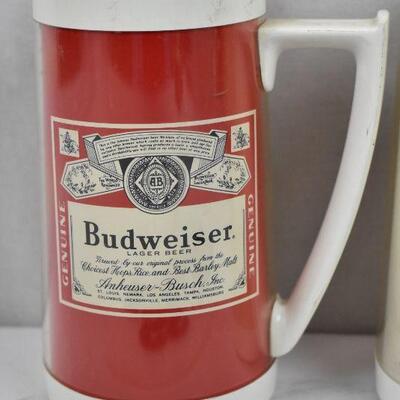 Budweiser and Schlitz Beer Mugs - Used, slightly dirty