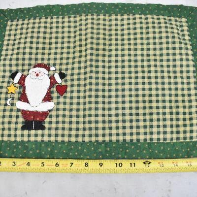 7pc Christmas Kitchen: Placemats, Washcloths