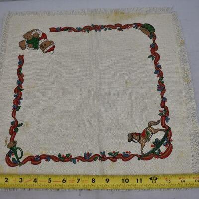 7pc Christmas Kitchen: Placemats, Washcloths