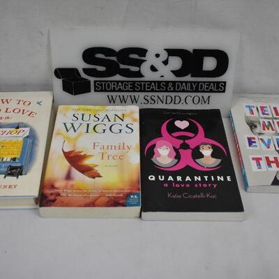 4pc Romance Books, Love in a Bookshop to Tell Me Everything