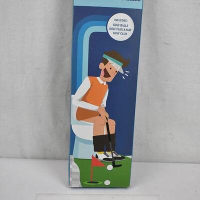 Hole-In-One Toilet Golf Game, Gag Gift, White Elephant