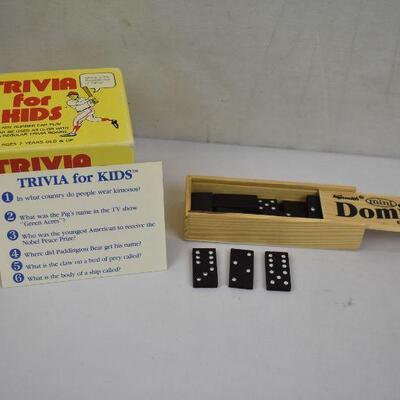 Trivia for Kids and Mini Dominoes, Kids Games 
