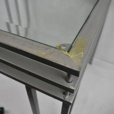 Metal & Glass End Table