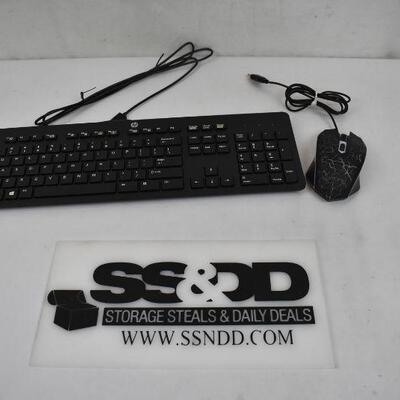 Gaming Mouse and HP Keyboard