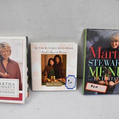 Martha Stewart & Oprah Cookbooks, Special Occasions to Hors D'oeuvres Handbook