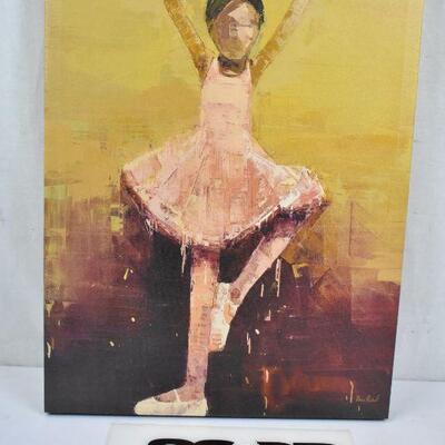Little Girl Ballerina Art Canvas Print