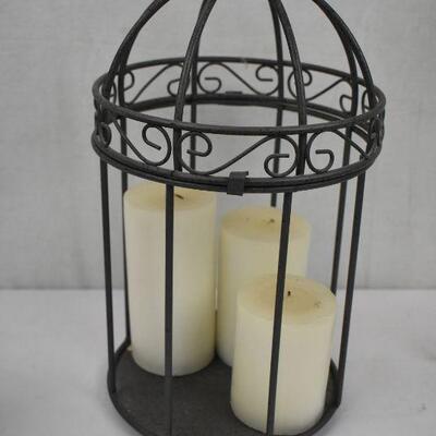 3 pc Iron Design Candle Holders