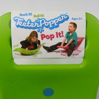 Teeter Popper Rocking Toy for Toddlers, Green & Blue