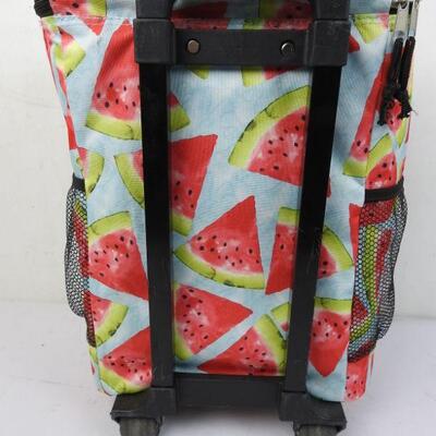 Cooler Backpack with Wheels, Watermelon Design