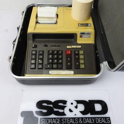 Compet Adding Machine: Sharp CS-4152 in Platt Black Case - Vintage