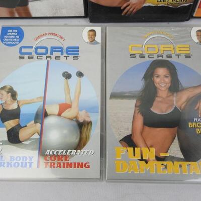 6 pc Workout DVDs: Jillian Michaels & Core Secrets