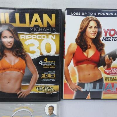 6 pc Workout DVDs: Jillian Michaels & Core Secrets