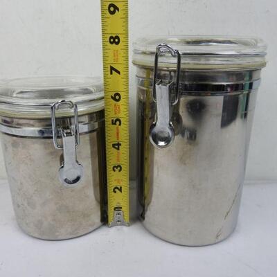 2 pc Metal Kitchen Canisters