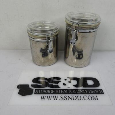 2 pc Metal Kitchen Canisters
