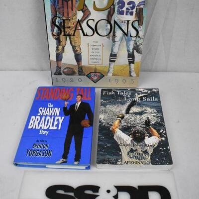 3 Non-Fiction Books on Sports: Football, Basketball, & Fishing