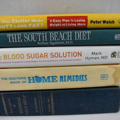 5 Self Help Health Books: Clutter -to- Medical Self Help