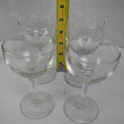 10 pc Drink Glasses, mostly for wine. 1 