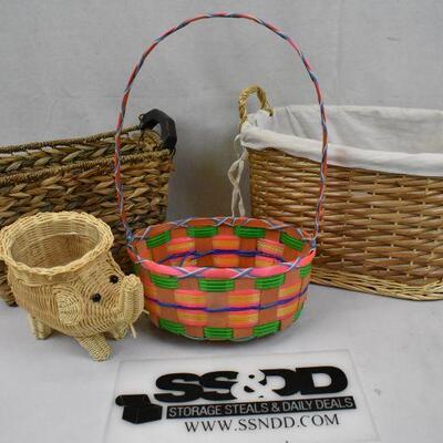 4 pc Baskets: Home Decor, Easter, Plants
