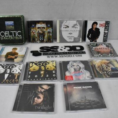 12 CDs, Celtic Favorites, Michael Jackson, JT, Imagine Dragons