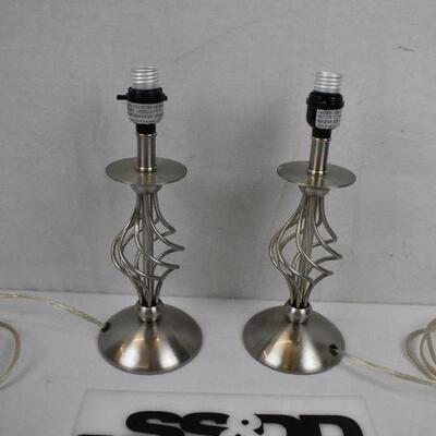 Set of Table Lamps, Metal Twist Design - Work 