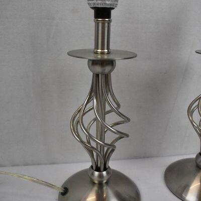 Set of Table Lamps, Metal Twist Design - Work 
